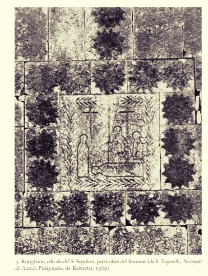 Iconografia del Santo Sepolcro riprodotta nel tempietto medievale di San Materno